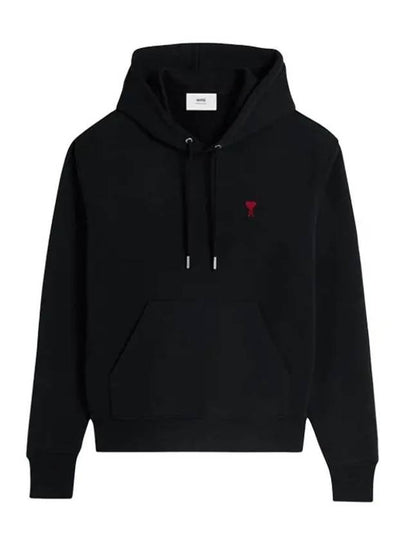 Red Heart Logo Classic Cotton Hoodie Black - AMI - BALAAN 2