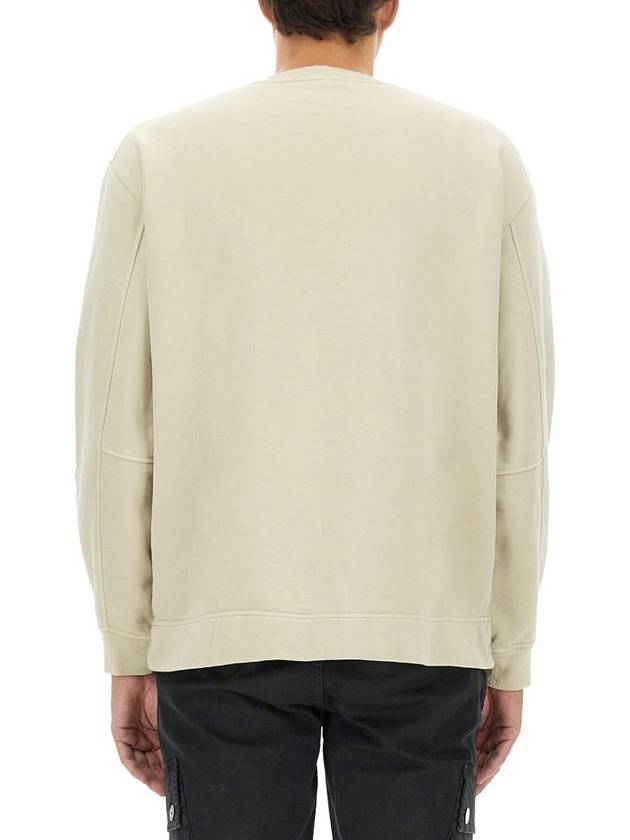 Logo Crew Neck Sweatshirt Off White - STONE ISLAND - BALAAN 6