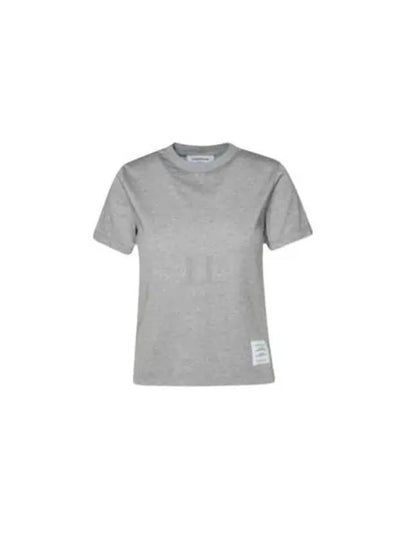 Logo Patch Lightweight Jersey Relaxed Fit Short Sleeve T-Shirt Grey - THOM BROWNE - BALAAN 2