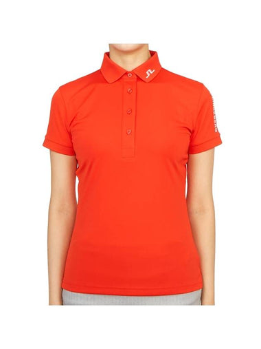 Tour Tech Short Sleeve Polo Shirt Red - J.LINDEBERG - BALAAN 1