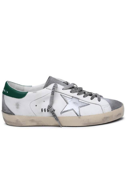 Superstar Green Heel Tab Leather Sneakers White - GOLDEN GOOSE - BALAAN 2