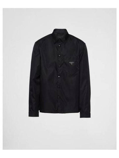 Triangle Logo Re-Nylon Long Sleeve Shirt Black - PRADA - BALAAN 2