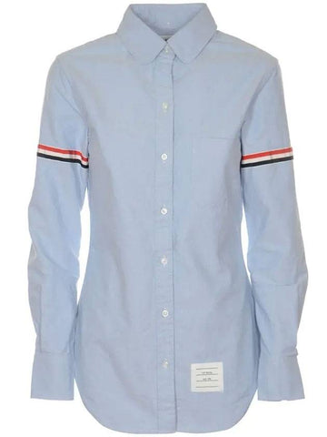 Grossgrain Armband Long Sleeve Shirt Light Blue - THOM BROWNE - BALAAN 1