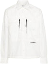 Cotton Popeline Over Long Sleeve Shirt White - CP COMPANY - BALAAN 1