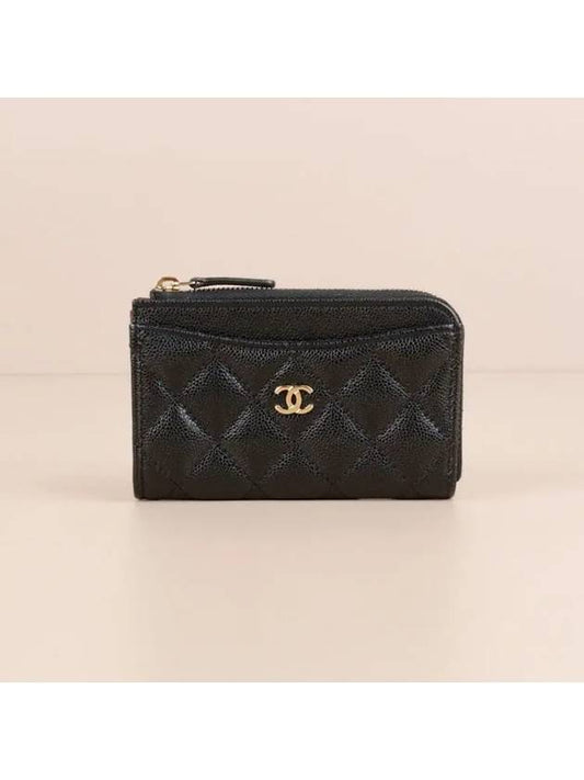 Card Holder Grained Calfskin & Gold Black - CHANEL - BALAAN 2