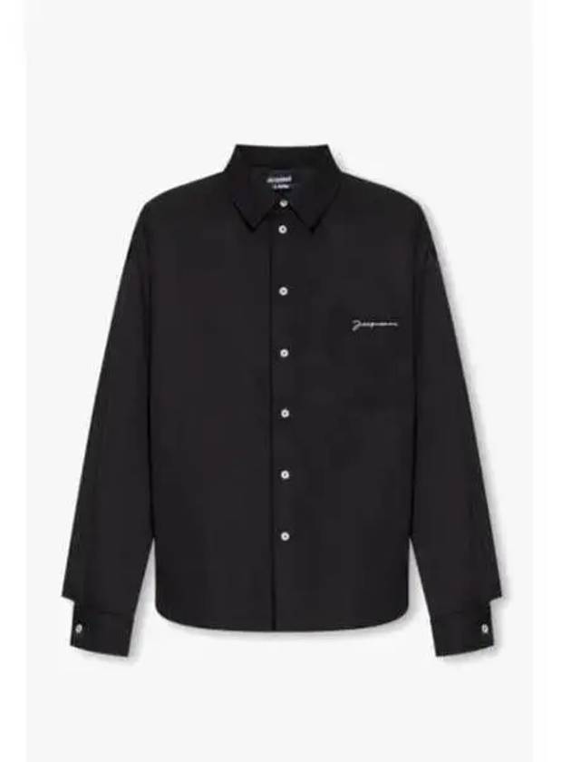 La Chemise Boulanger Puffed Long Sleeve Shirt Black - JACQUEMUS - BALAAN 2