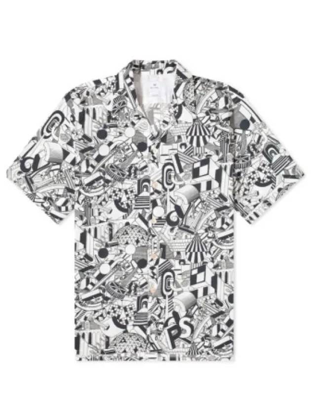 Jack World Vacation Print Short Sleeve Shirt White - PAUL SMITH - BALAAN 2