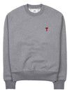 Small Heart Logo Sweatshirt Grey - AMI - BALAAN 2