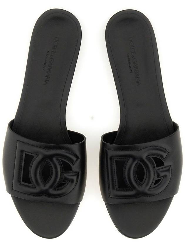 DG Millennial Logo Slippers Black - DOLCE&GABBANA - BALAAN 5