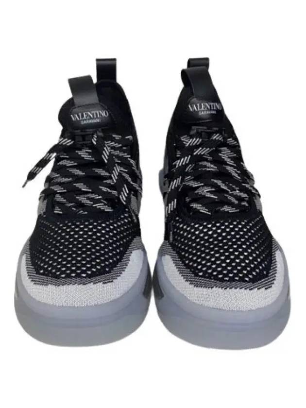 Men's VLTN Cloud Low Top Sneakers Black - VALENTINO - BALAAN 5