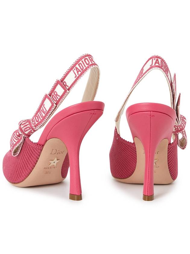 J'adior Cotton Embroidered Slingback Heels Pink - DIOR - BALAAN 7