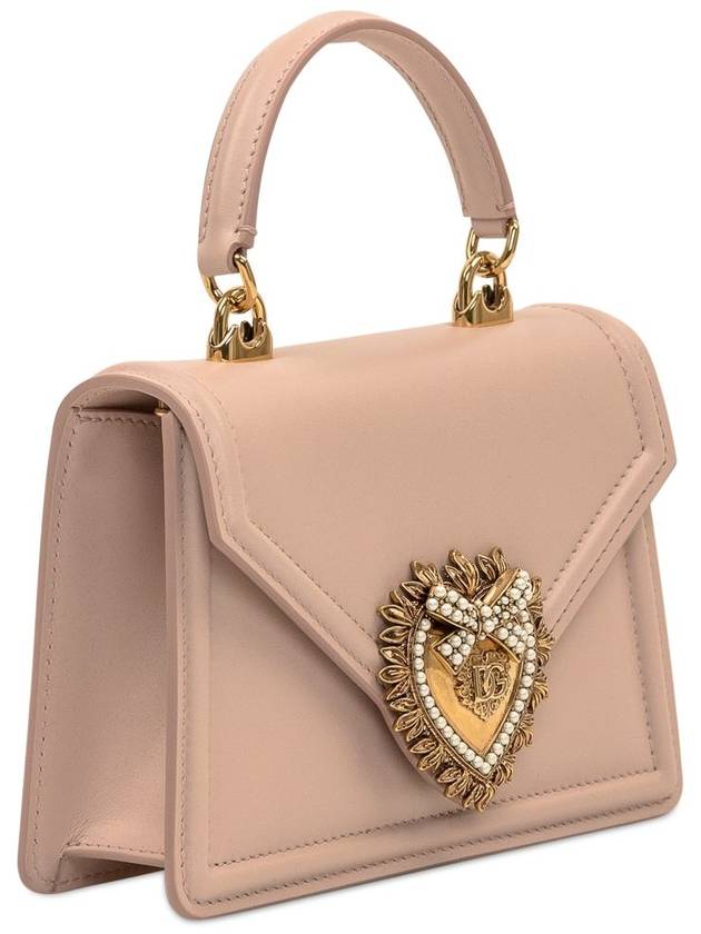 Small Smooth Calfskin Devotion Tote Bag Pink - DOLCE&GABBANA - BALAAN 4