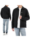 11103 Cotton Nylon Drill Overshirt Jacket Black - STONE ISLAND - BALAAN 2