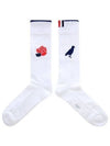 Rose Raven Socks White - THOM BROWNE - BALAAN 2