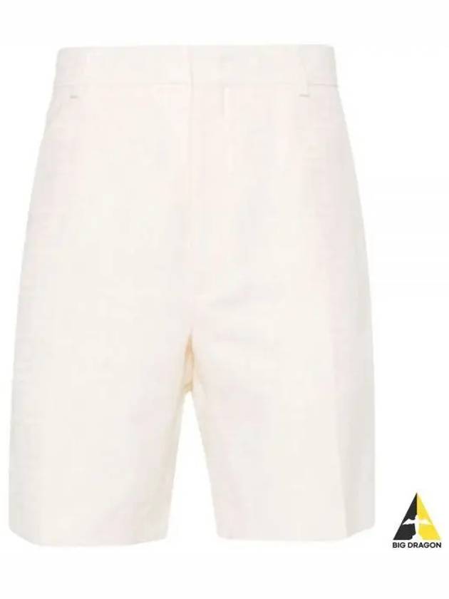 Bermuda FF Cotton Shorts White - FENDI - BALAAN 2