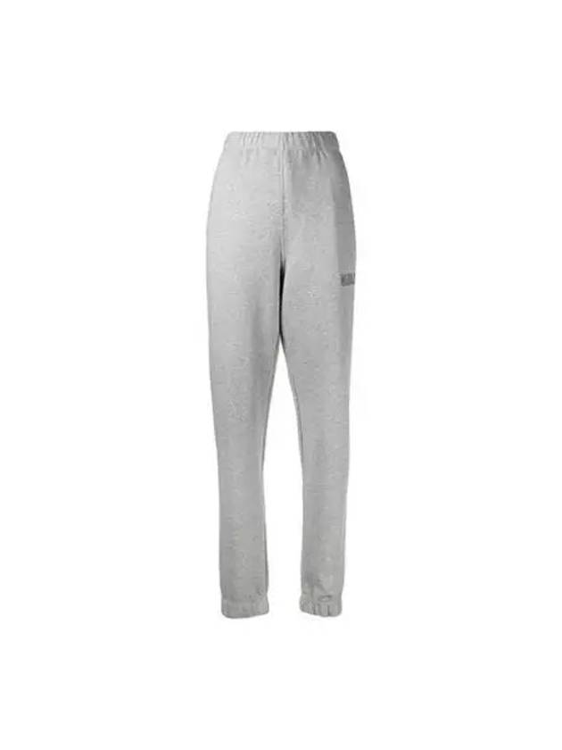 Side Logo Cotton JoGGer Track Pants Grey - GANNI - BALAAN 2