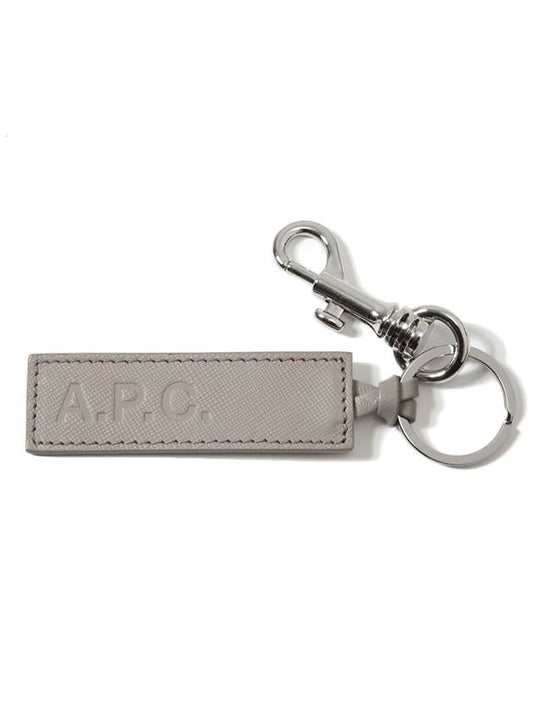 Logo Leather Keychain Grey - A.P.C. - BALAAN 1