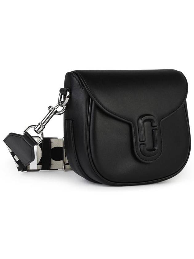 The J Marc Logo Strap Small Saddle Cross Bag Black - MARC JACOBS - BALAAN 3