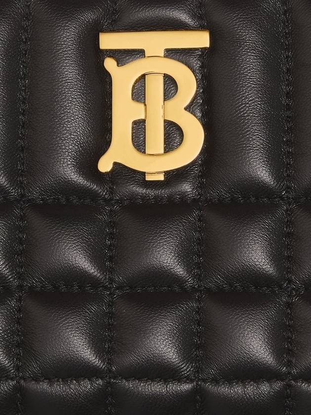 Quilted Leather Mini Lola Camera Shoulder Bag Black - BURBERRY - BALAAN 6