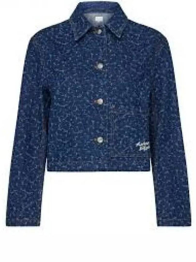 Cropped Denim Jacket Navy - MAISON KITSUNE - BALAAN 2