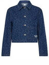 Cropped Denim Jacket Navy - MAISON KITSUNE - BALAAN 2