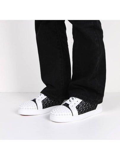 Louis Junior Spike Low Top Sneakers White Black - CHRISTIAN LOUBOUTIN - BALAAN 2