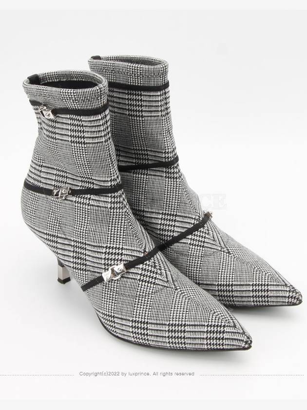 Houndstooth knitted women s ankle boots 11186hva - GIUSEPPE ZANOTTI - BALAAN 6