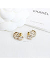 stud earrings metal strass gold crystal - CHANEL - BALAAN 6