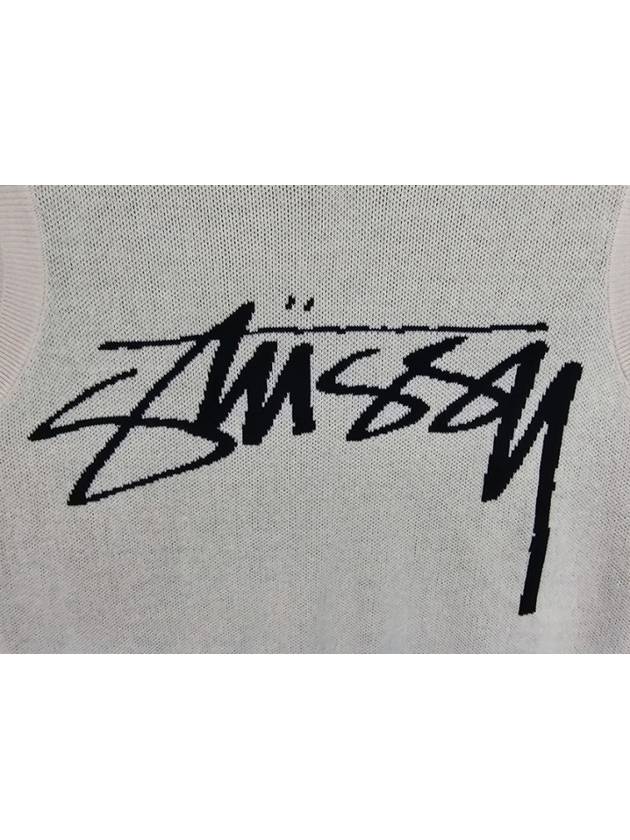 AU Australia SMOOTH STOCK Knit Vest ST037300 Cream MENS - STUSSY - BALAAN 3