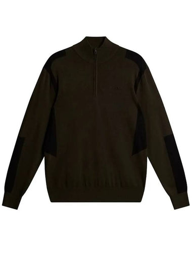 Men s Kendrick Zip up Golf Sweater Forest Green GMKW11175 M354 - J.LINDEBERG - BALAAN 1