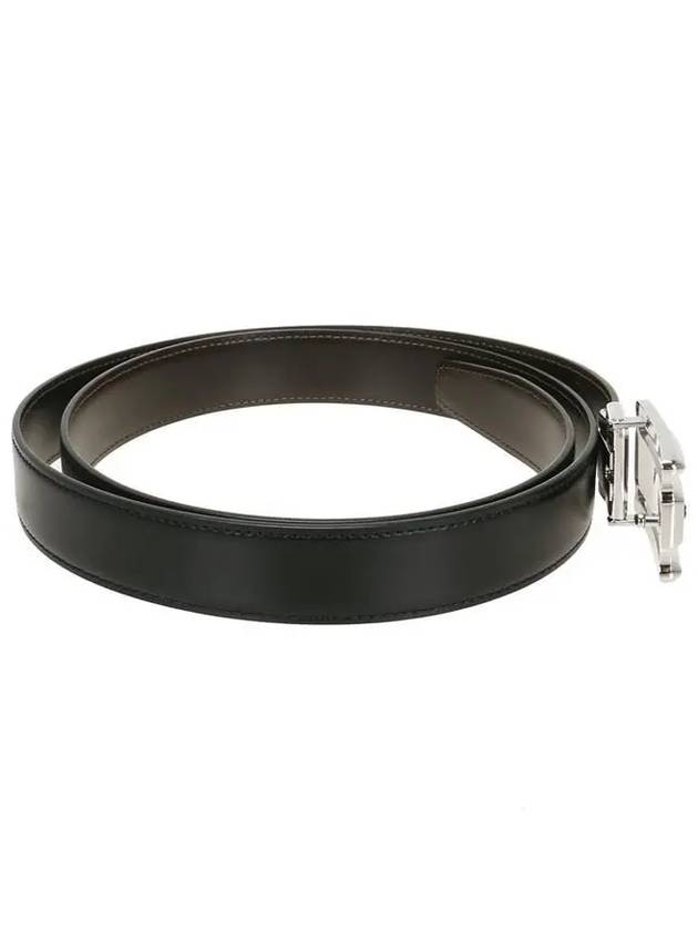 Reversible Leather Belt Black Brown - MONTBLANC - BALAAN 4