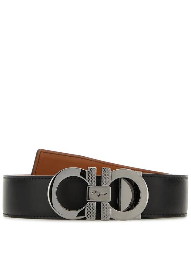 Reversible Leather Belt Black - SALVATORE FERRAGAMO - BALAAN 2