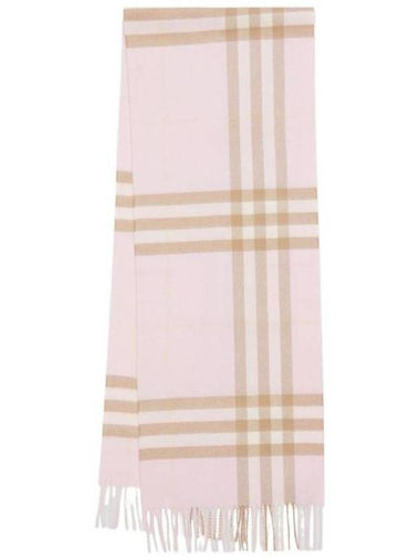 Classic Check Cashmere Muffler Pink - BURBERRY - BALAAN 1