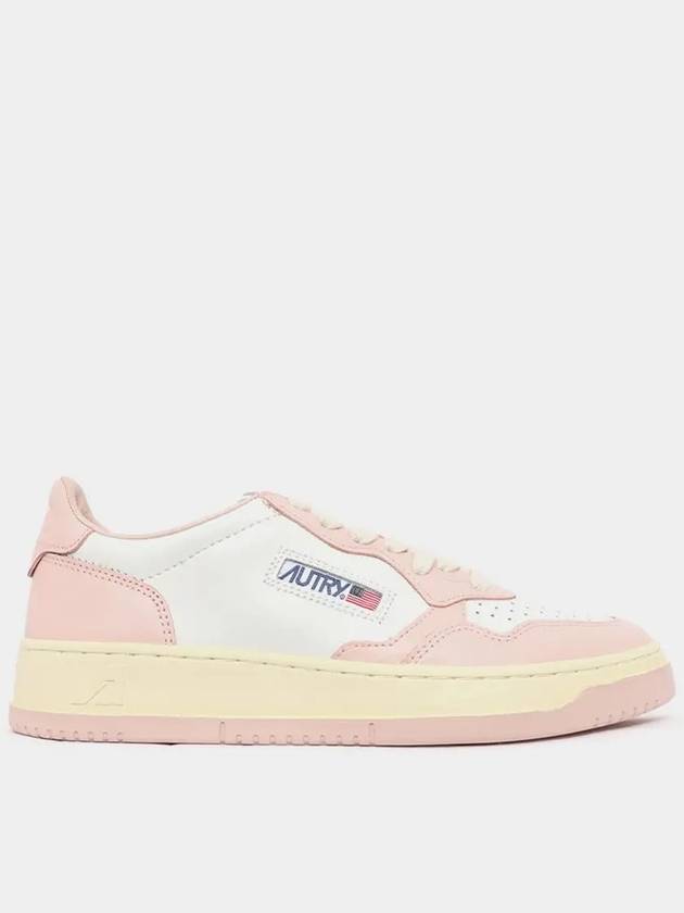 Medalist Bicolor Leather Low Top Sneakers White Pink - AUTRY - BALAAN 3