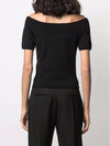 Off Shoulder Short Sleeve T-Shirt Black - ALEXANDER MCQUEEN - BALAAN 7