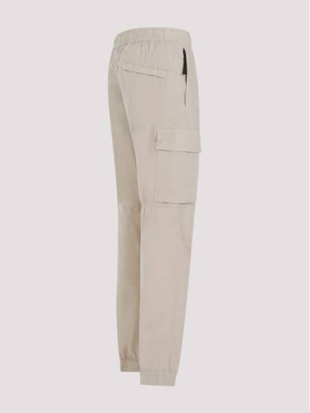 Stretch Cotton Tella Parachute Straight Pants Beige - STONE ISLAND - BALAAN 6