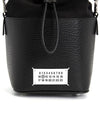 5AC Number Logo Texture Leather Bucket Bag Black - MAISON MARGIELA - BALAAN 9