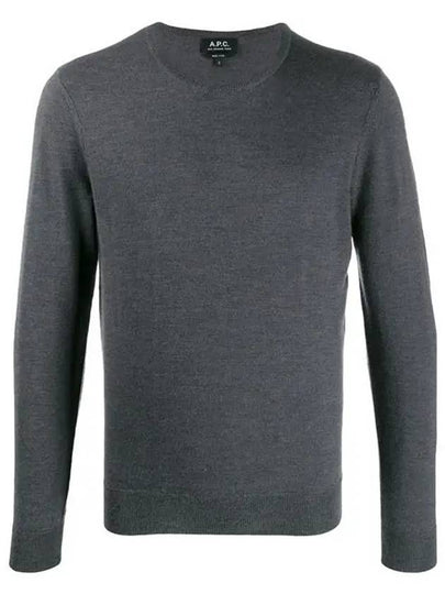 King Merino Wool Knit Top Anthracite Heather - A.P.C. - BALAAN 2