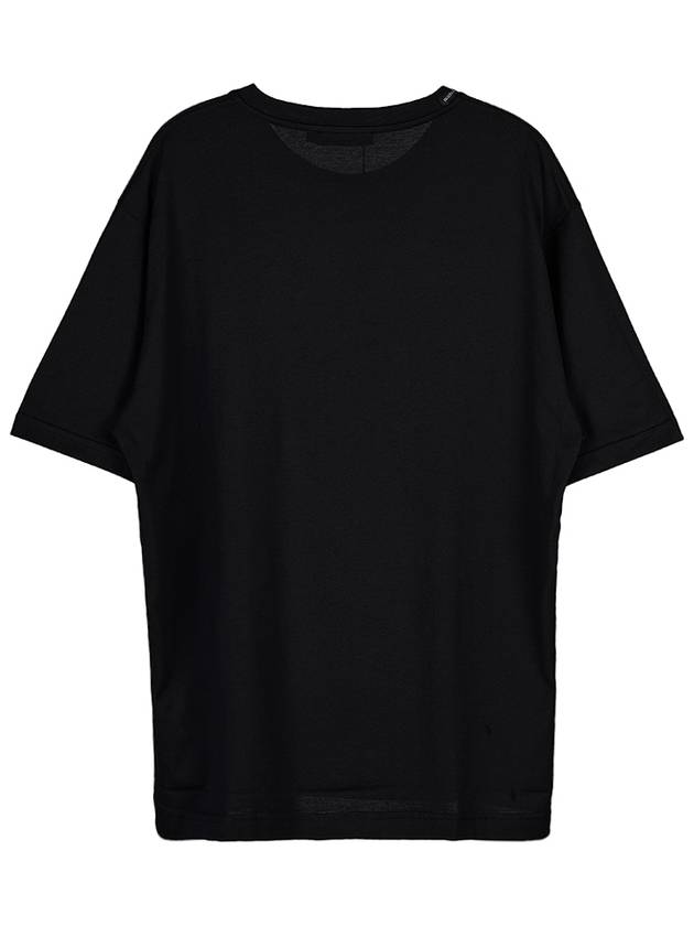 Logo Print Cotton Short Sleeve T-Shirt Black - DOLCE&GABBANA - BALAAN 3