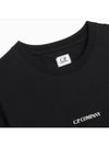 Mini Logo Printing Short Sleeve T-Shirt Black - CP COMPANY - BALAAN 4