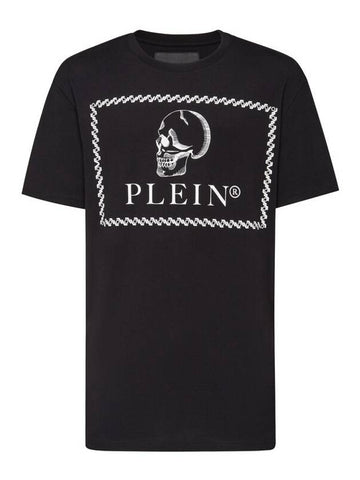 Outline skull short sleeve t shirt black - PHILIPP PLEIN - BALAAN 1