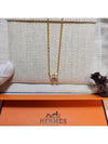 Mini Pop H Pendant Necklace Gold Marron Glace - HERMES - BALAAN 8