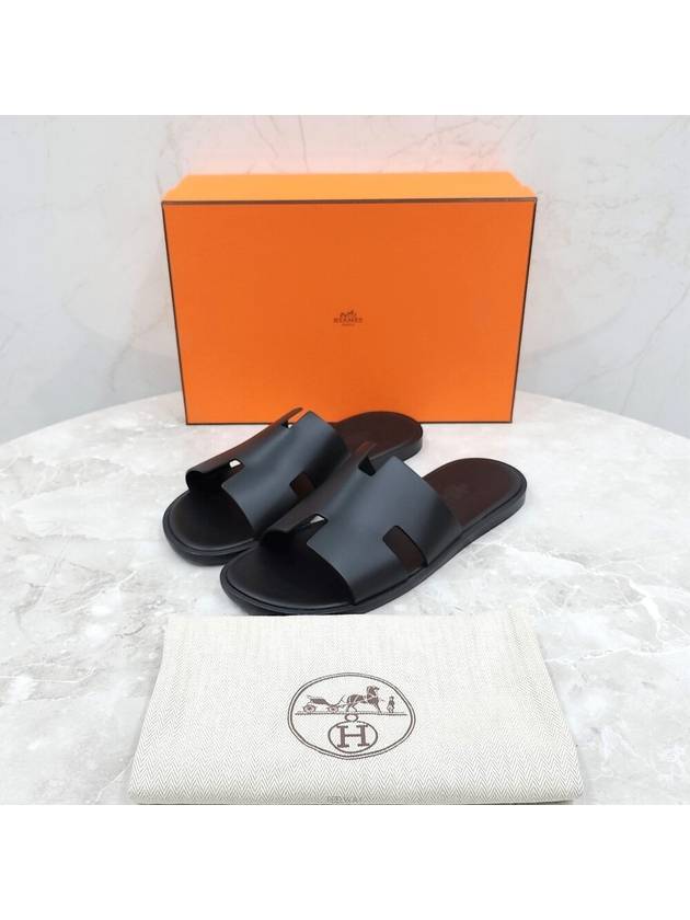 Lux You New Product 41 Izmir Sandal Slippers Black H041141ZH01 - HERMES - BALAAN 6