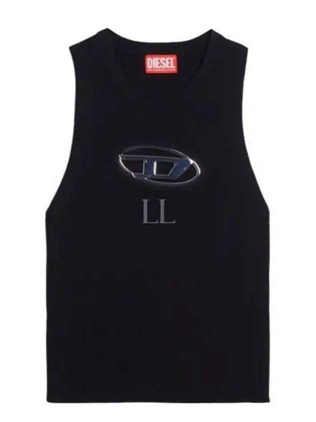 M Onerva Logo Plaque Cut Out Sleeveless Black - DIESEL - BALAAN 2