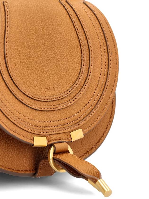 Marcie Saddle Small Grained Leather Cross Bag Brown - CHLOE - BALAAN 5