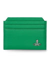 Lee Vegan Slim Logo Polyurethane Card Wallet Green - VIVIENNE WESTWOOD - BALAAN 1