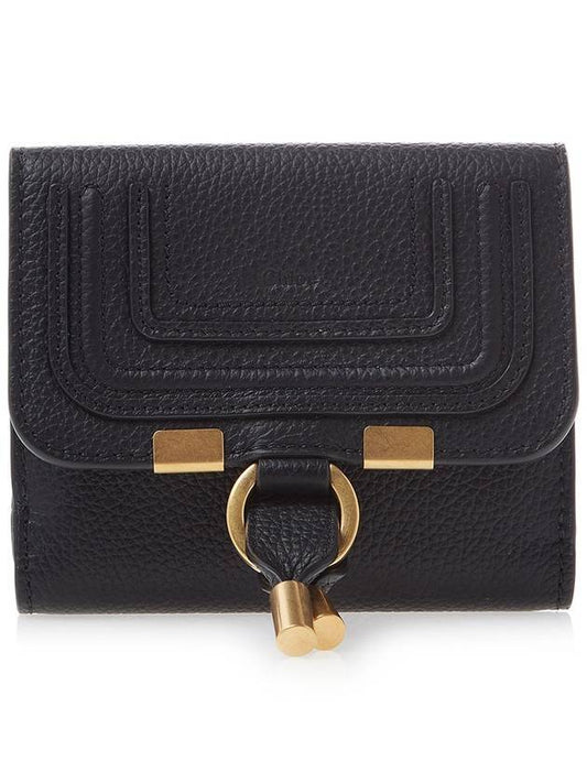 Marcie Darryl Tri-Fold Small Half Wallet Black - CHLOE - BALAAN 1