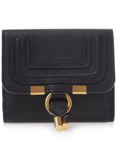 Marcie Darryl Tri-Fold Small Half Wallet Black - CHLOE - BALAAN 1