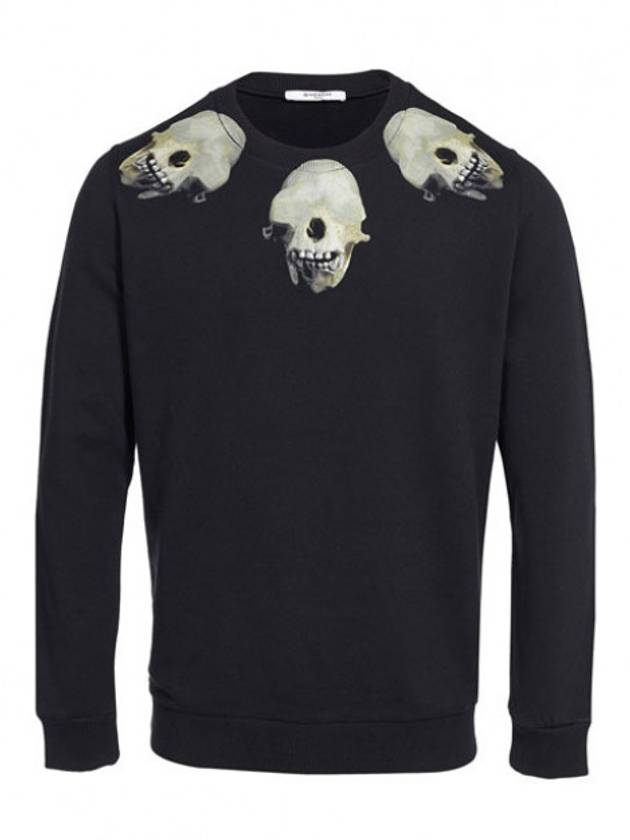 Neckline skull printing sweatshirt black 15W7197653 001 - GIVENCHY - BALAAN 1