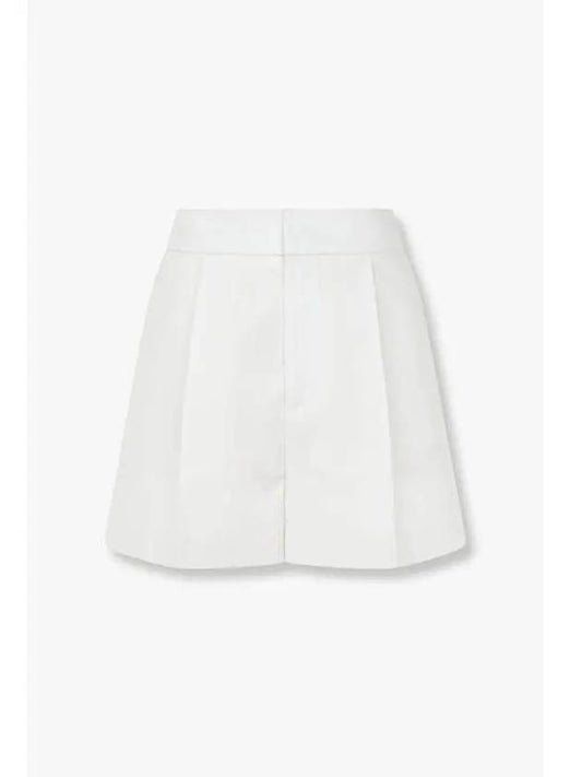 Women s Wool Blend Stretch Shorts White - PHILIPP PLEIN - BALAAN 1